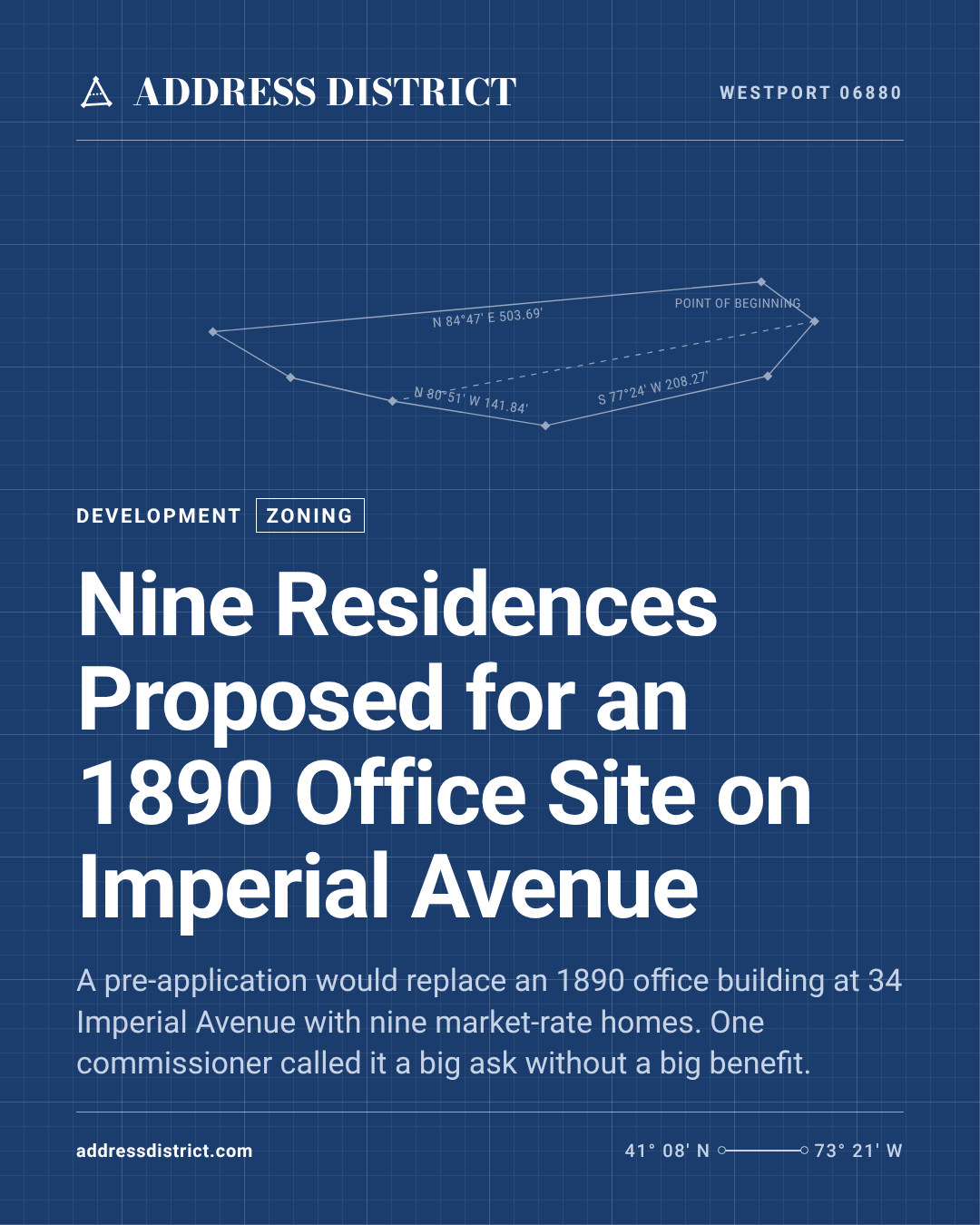 Nine Residences Proposed for an 1890 Office Site on Imperial Avenue, portrait social card